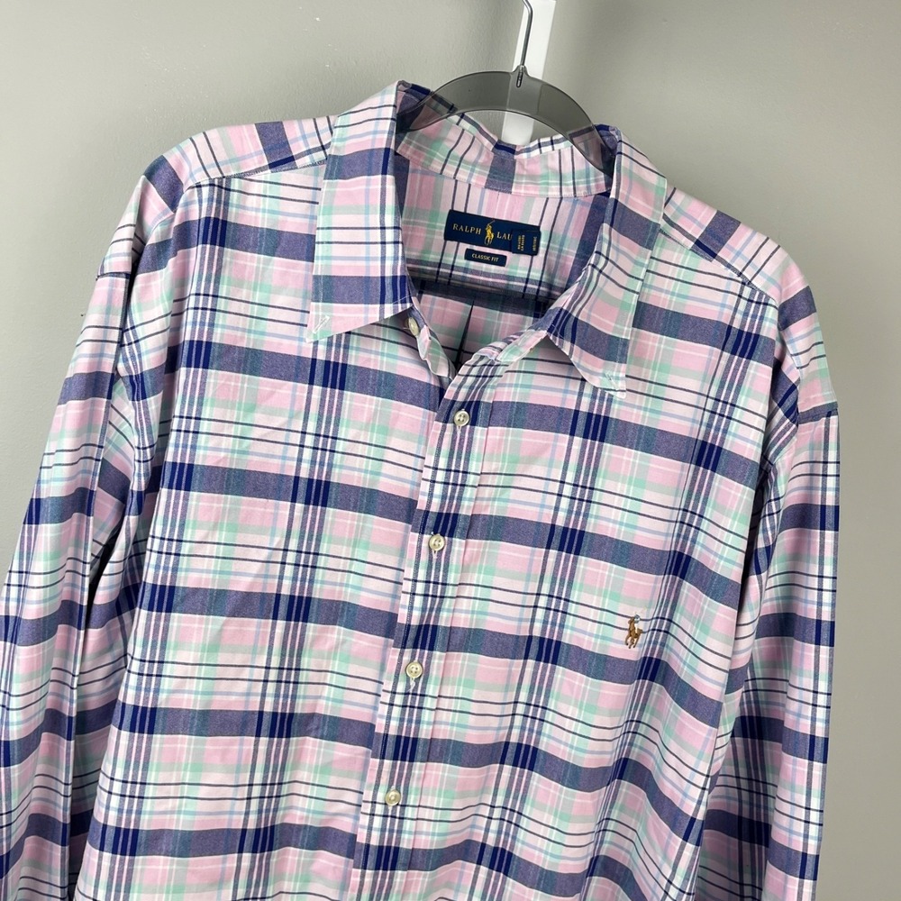 Polo Ralph Lauren Classic Fit Shirt Mens 3XB Plaid Button Down Preppy
